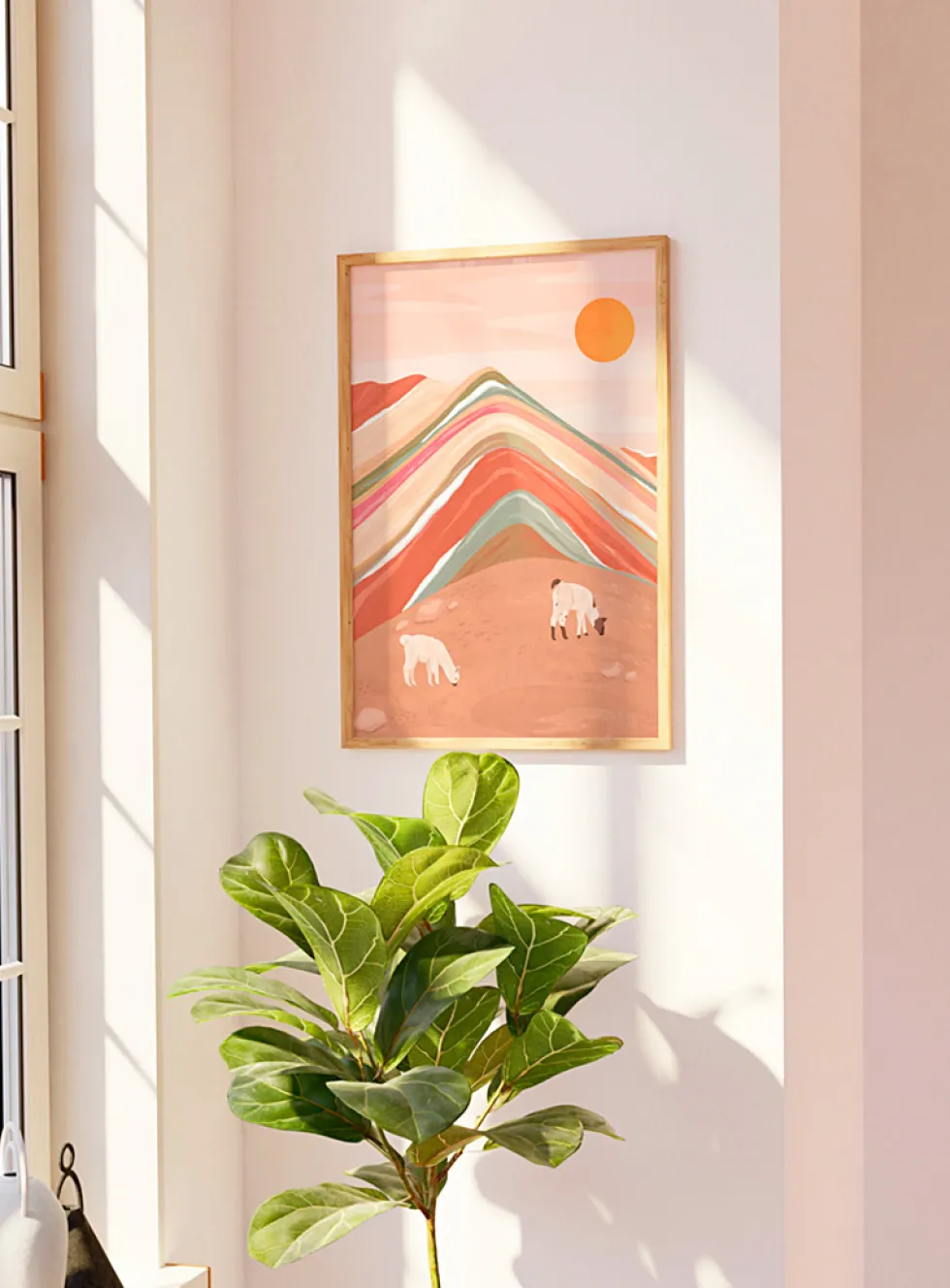Rainbow mountain art print