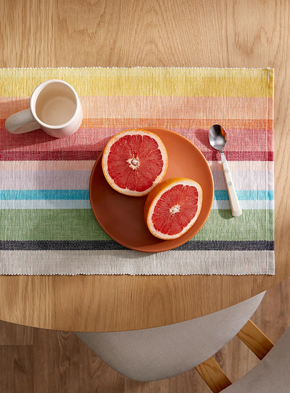 Rainbow stripes placemat