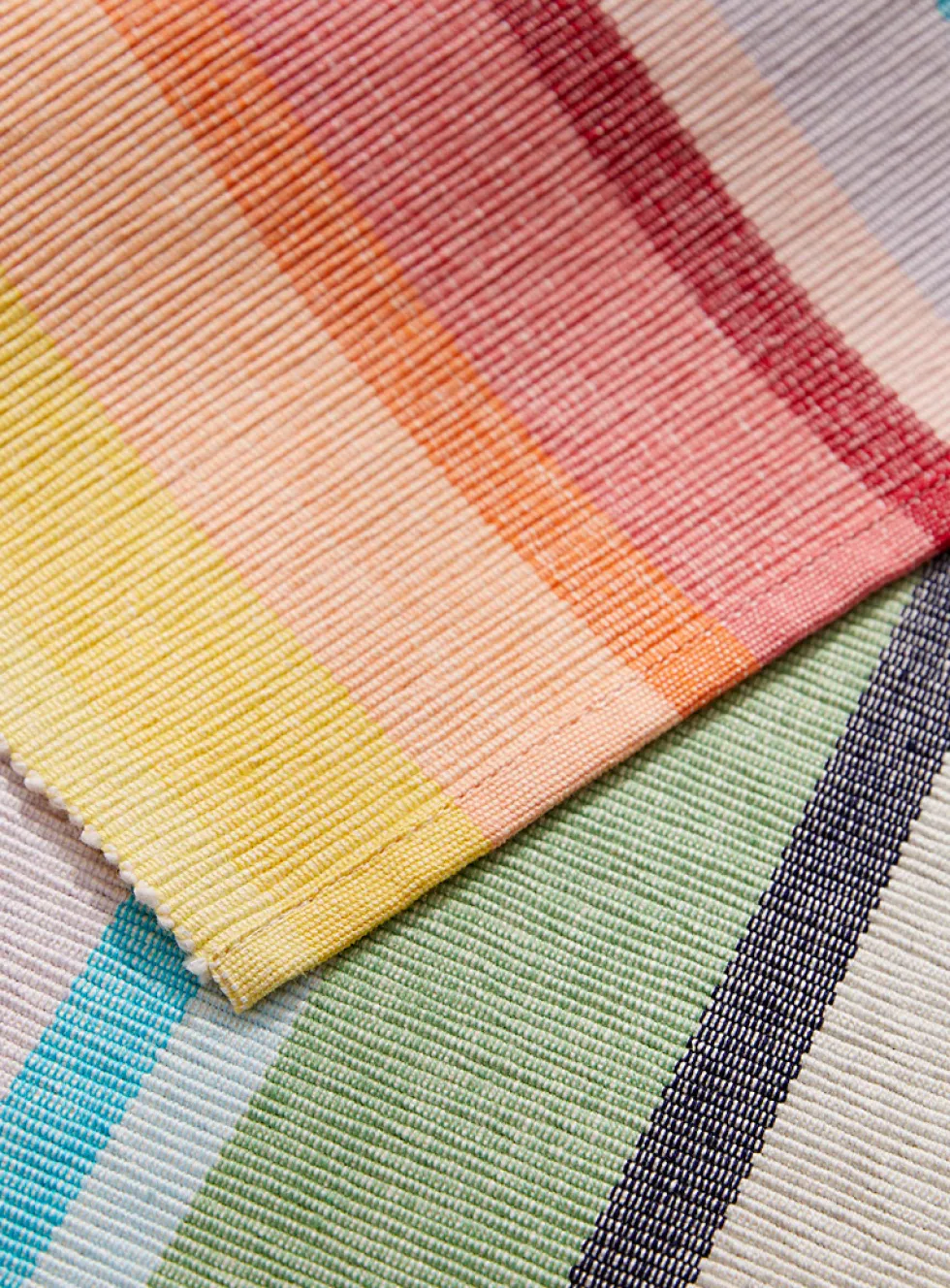 Rainbow stripes placemat