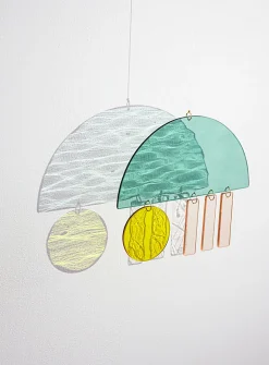 Rainy City glass mobile