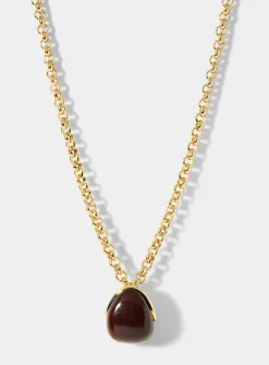 Raisin wood pendant necklace