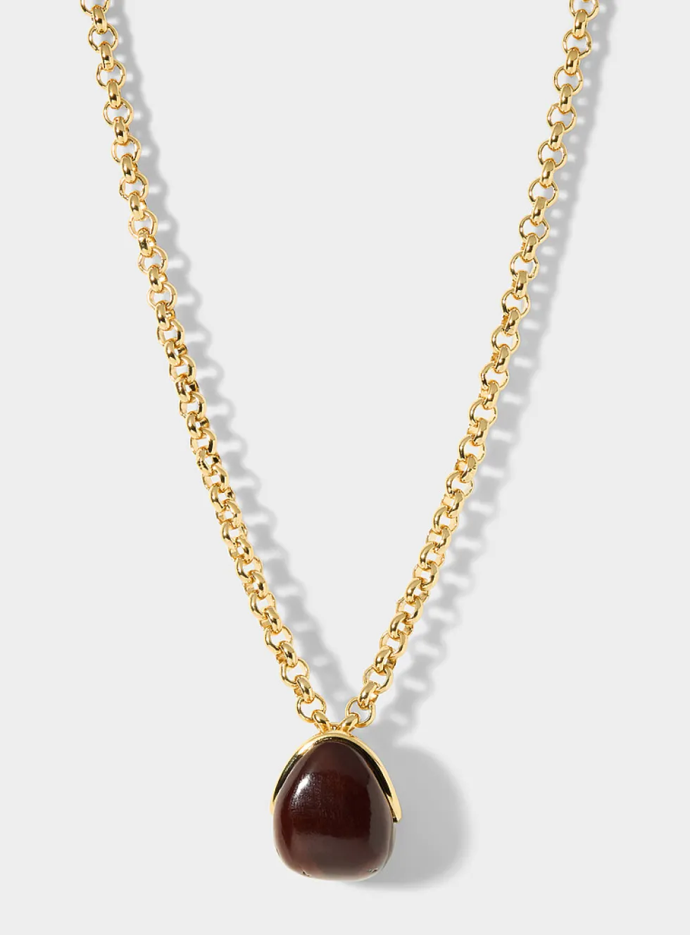 Raisin wood pendant necklace