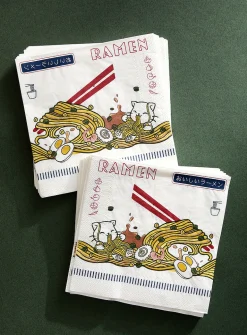 Ramen noodles paper napkins