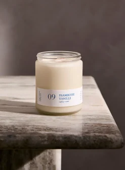 Raspberry and vanilla scented candle