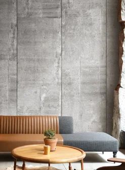 Raw concrete wallpaper strip