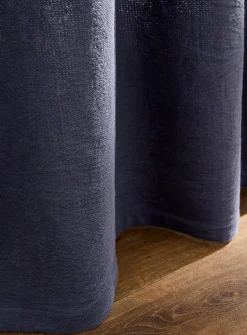 Raw cotton and linen solid curtain