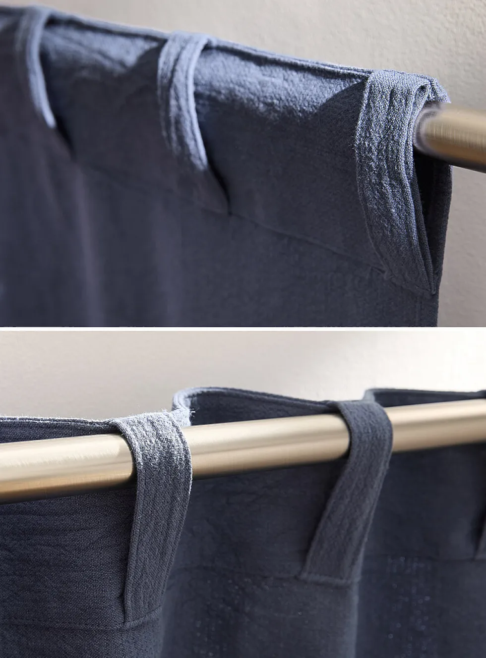 Raw cotton and linen solid curtain