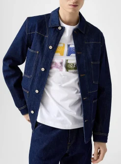 Raw denim workwear jacket