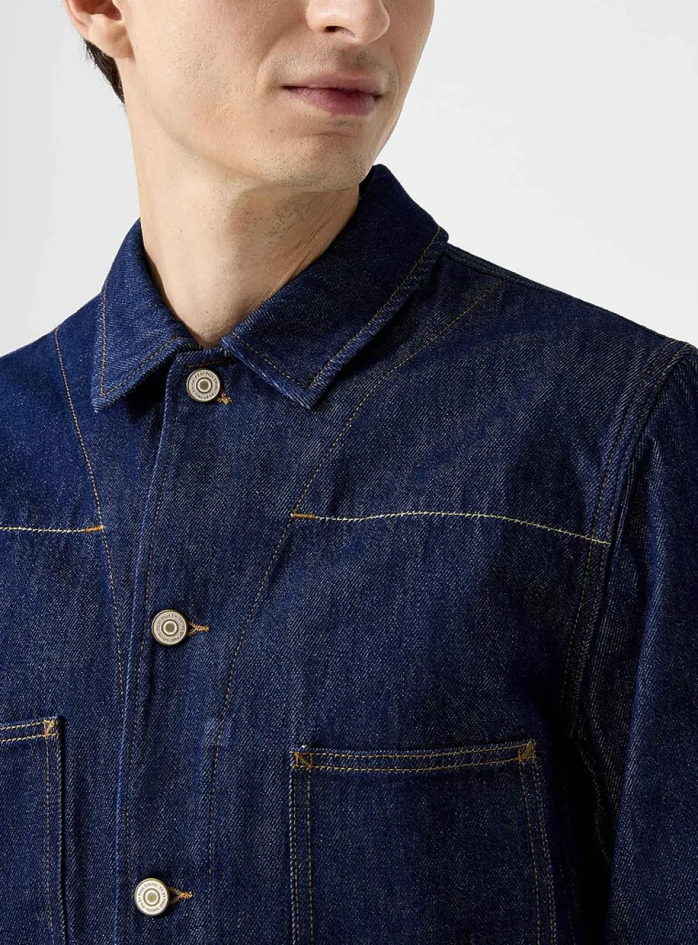 Raw denim workwear jacket