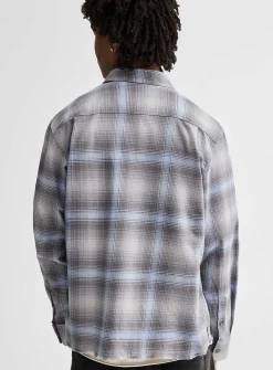 Raw-edge check shirt