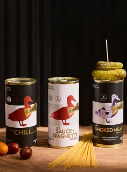 Ready-to-eat duck dish trio
