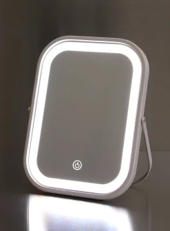 Rechargeable LED lighted mirror