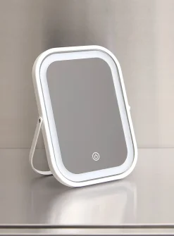 Rechargeable LED lighted mirror