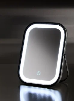 Rechargeable LED lighted mirror