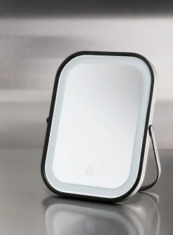 Rechargeable LED lighted mirror