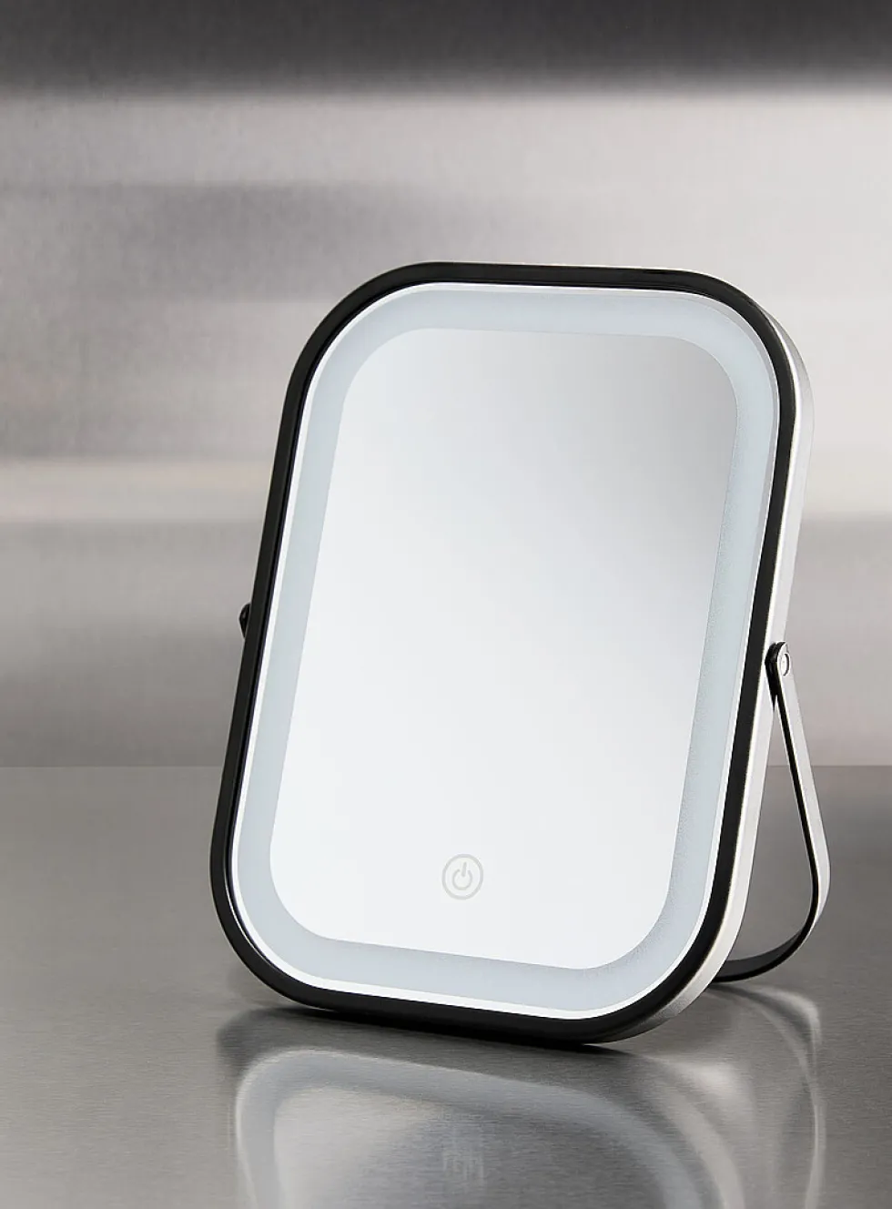 Rechargeable LED lighted mirror