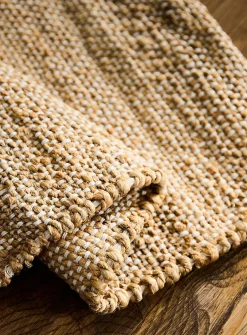 Rectangular cotton-jute blend placemat