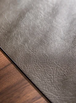Rectangular faux-leather placemat