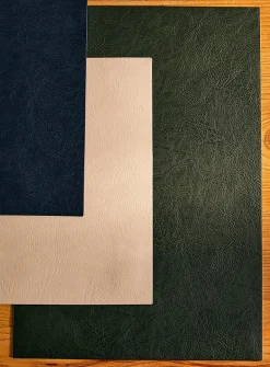 Rectangular faux-leather placemat