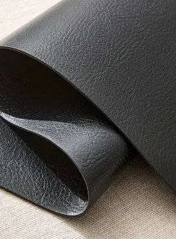 Rectangular faux-leather placemat