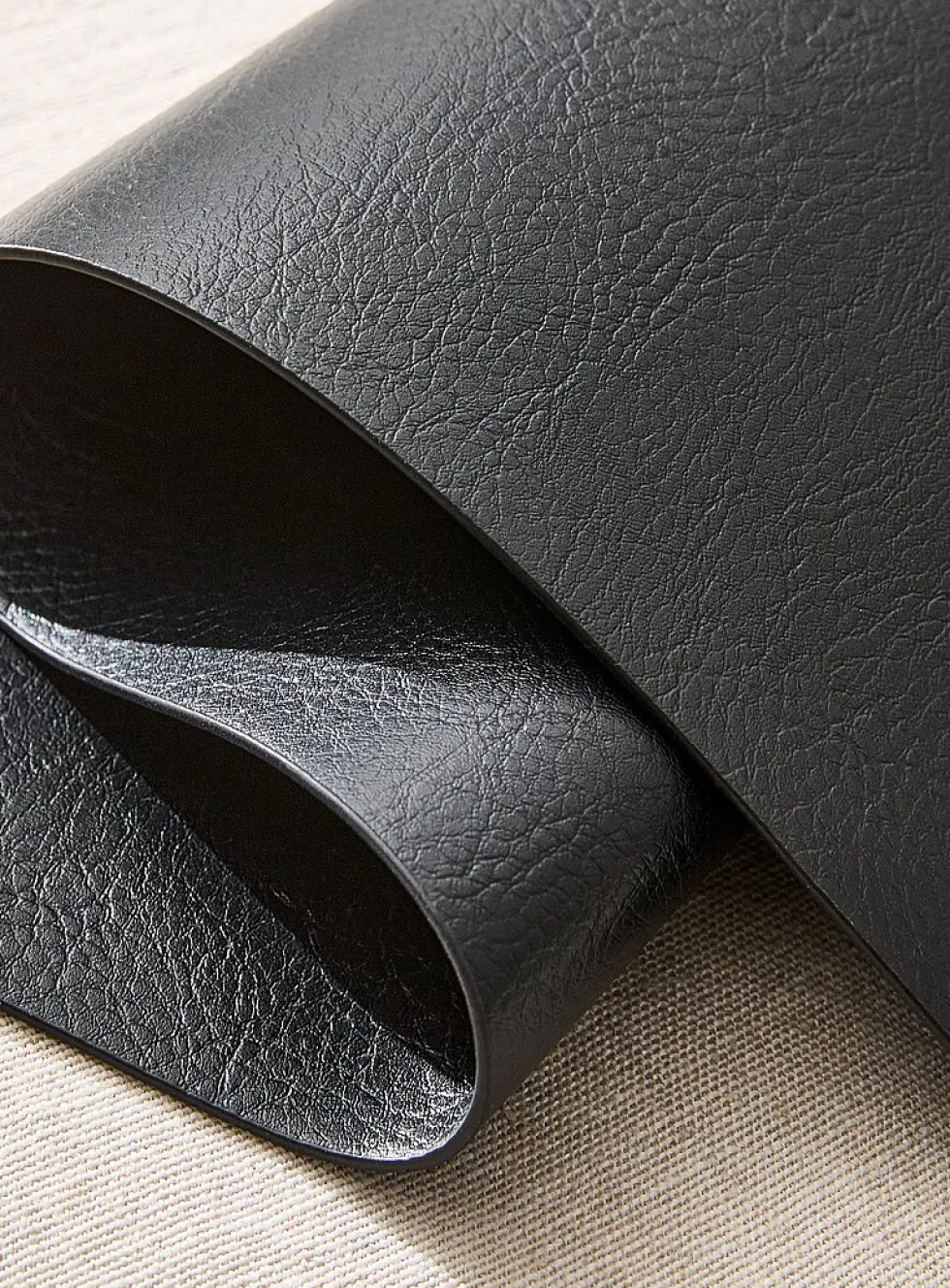 Rectangular faux-leather placemat