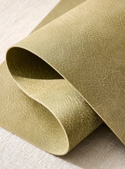 Rectangular faux-leather placemat