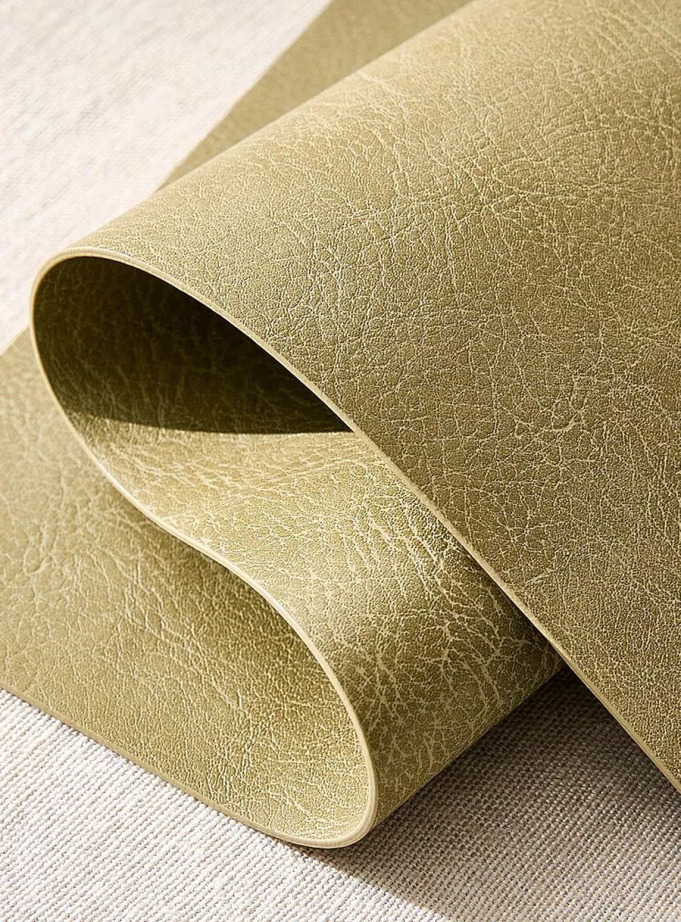Rectangular faux-leather placemat
