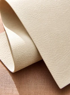 Rectangular faux-leather placemat