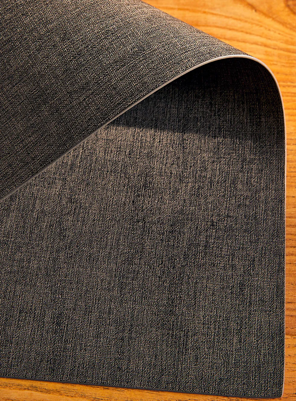 Rectangular heathered faux-leather placemat