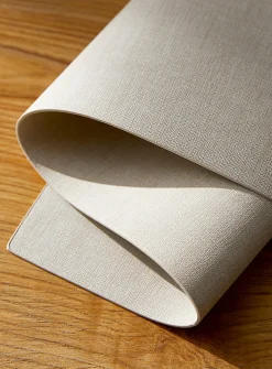 Rectangular heathered faux-leather placemat