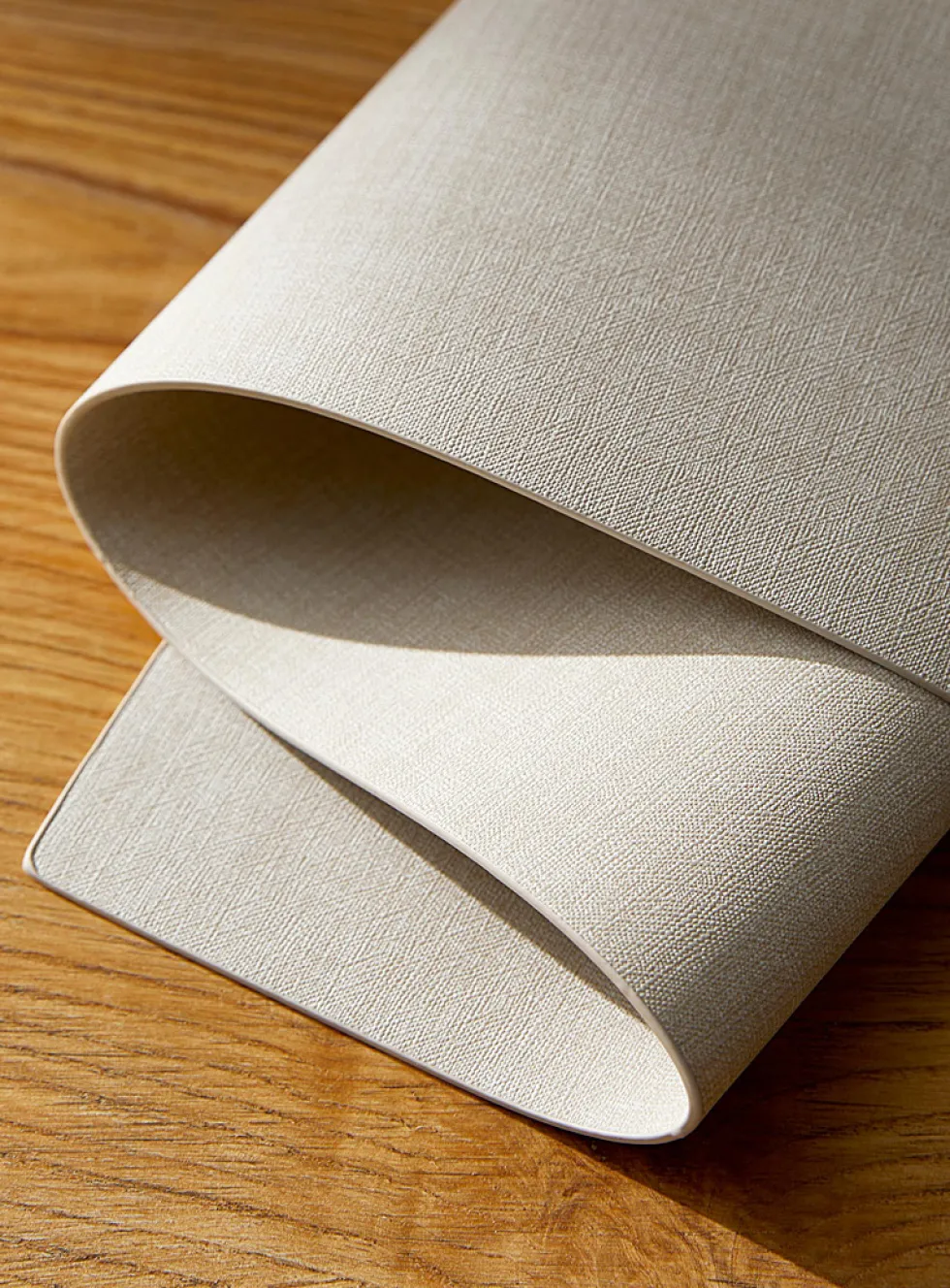 Rectangular heathered faux-leather placemat