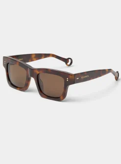 Rectangular tortoiseshell sunglasses