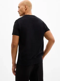 Recycled cotton knit sweater vest