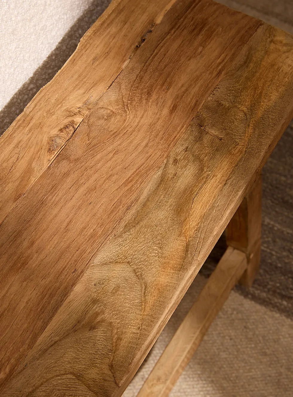 Recycled-teak Léon bench