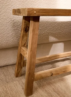 Recycled-teak Léon bench