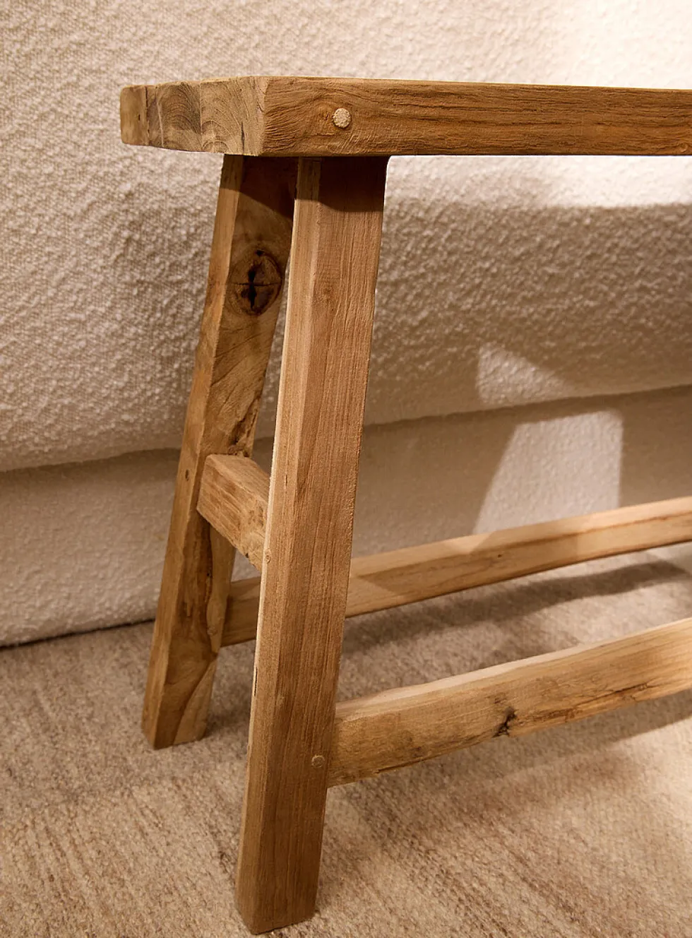 Recycled-teak Léon bench