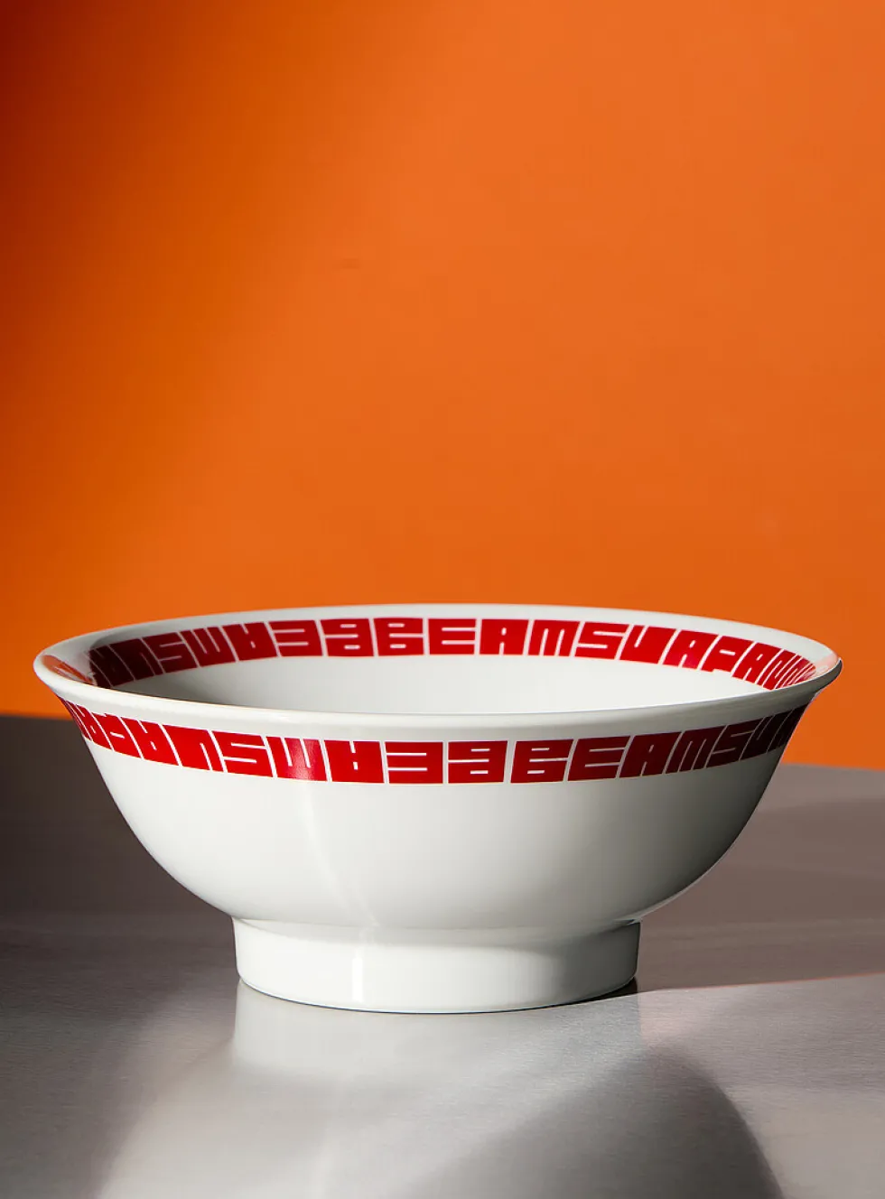 Red rim ramen bowl