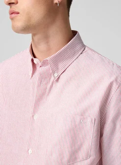 Red stripes Oxford shirt