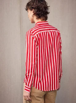 Red-and-white striped shirt