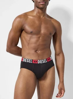 Red-waist stretch briefs