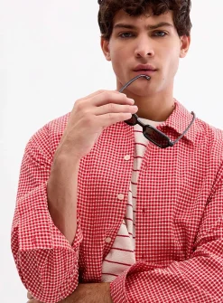 Reed gingham seersucker shirt