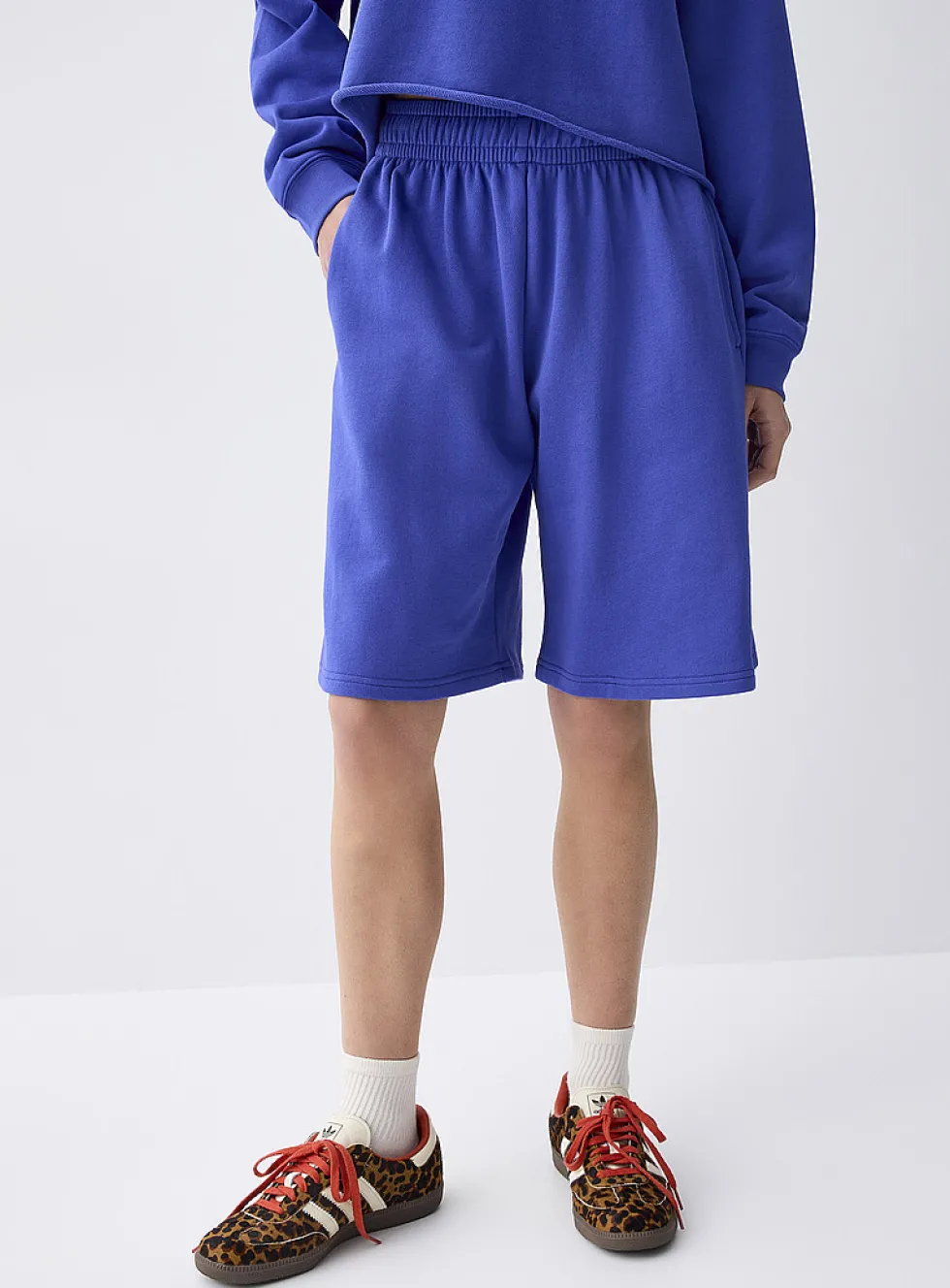 Relaxed French terry Bermuda short