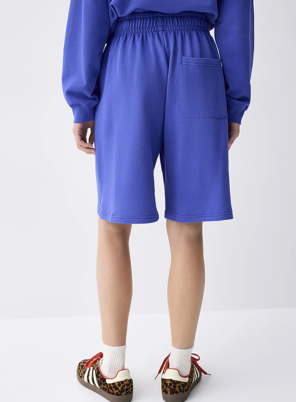 Relaxed French terry Bermuda short
