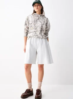 Relaxed French terry Bermuda short