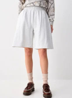 Relaxed French terry Bermuda short