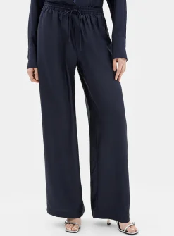 Relaxed pure silk pant