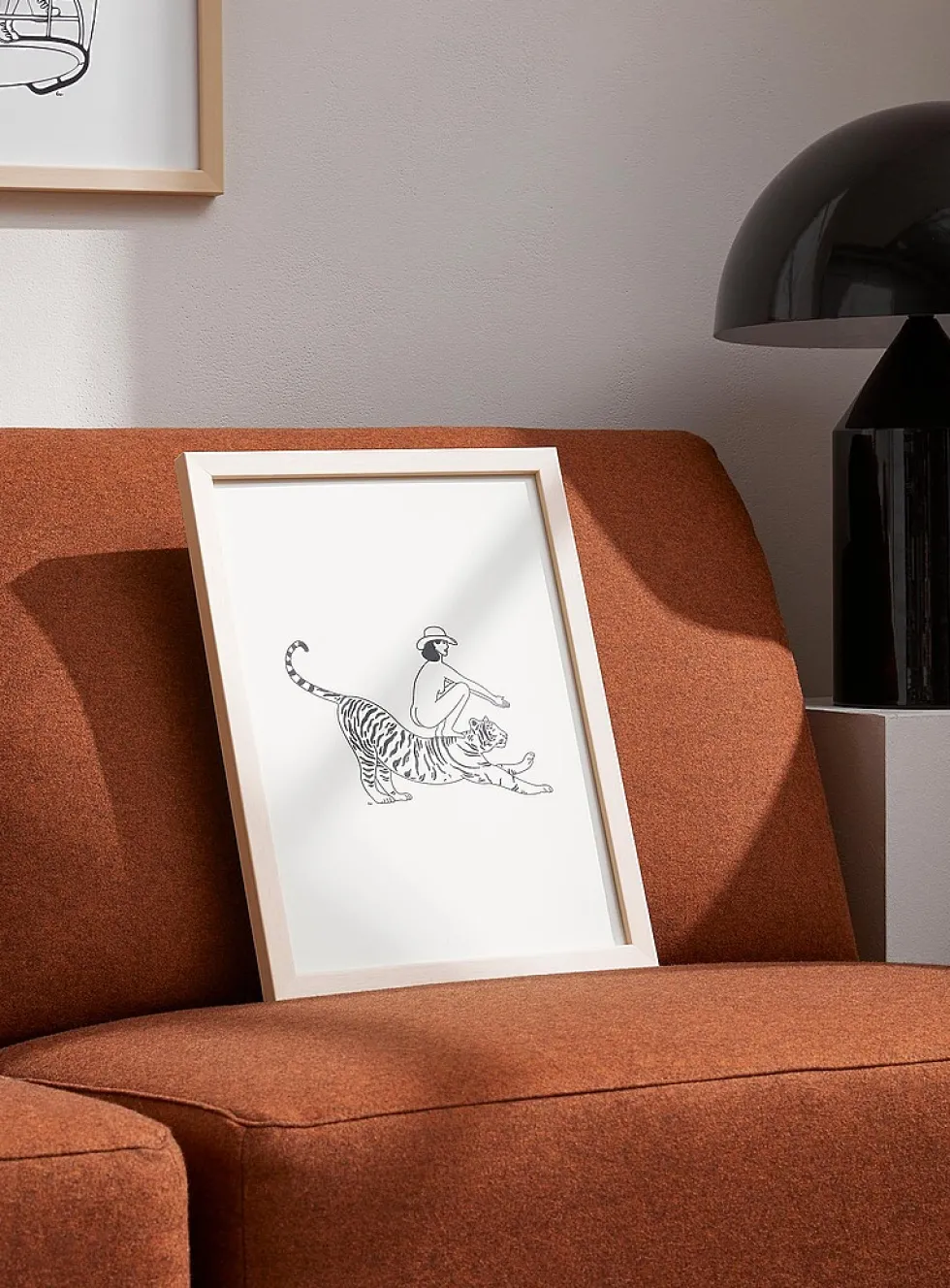Relaxed tigress art print
