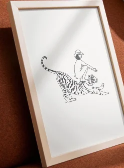 Relaxed tigress art print