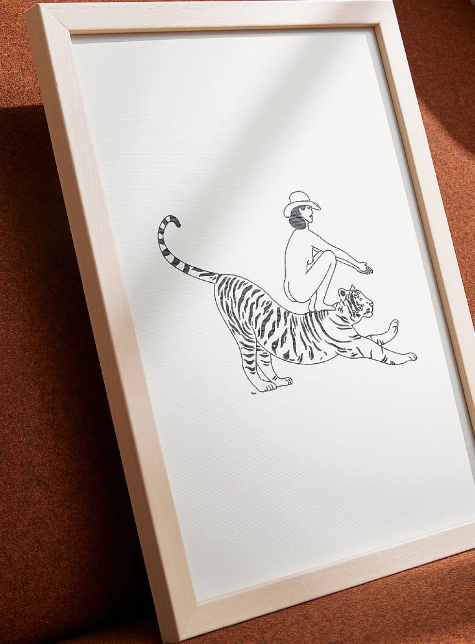 Relaxed tigress art print