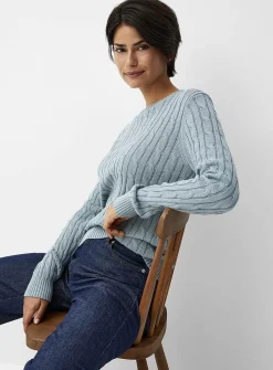 Reprocessed cotton cables sweater